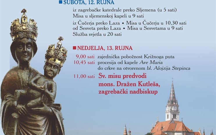 303. Zavjetno hodočašće vjernika grada Zagreba Majci Božjoj Bistričkoj